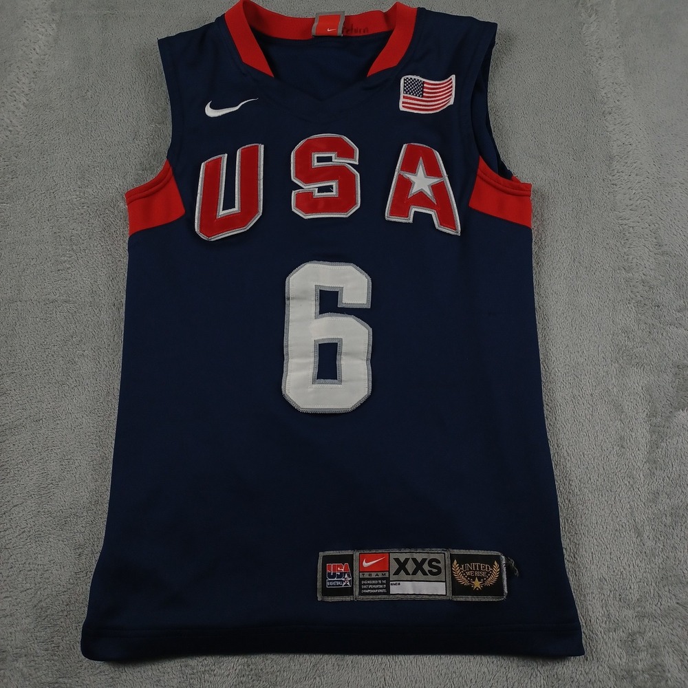 USA Basketball Jersey Mens XXS‎ Nike United We Rise #6 LeBron James Olympics NBA